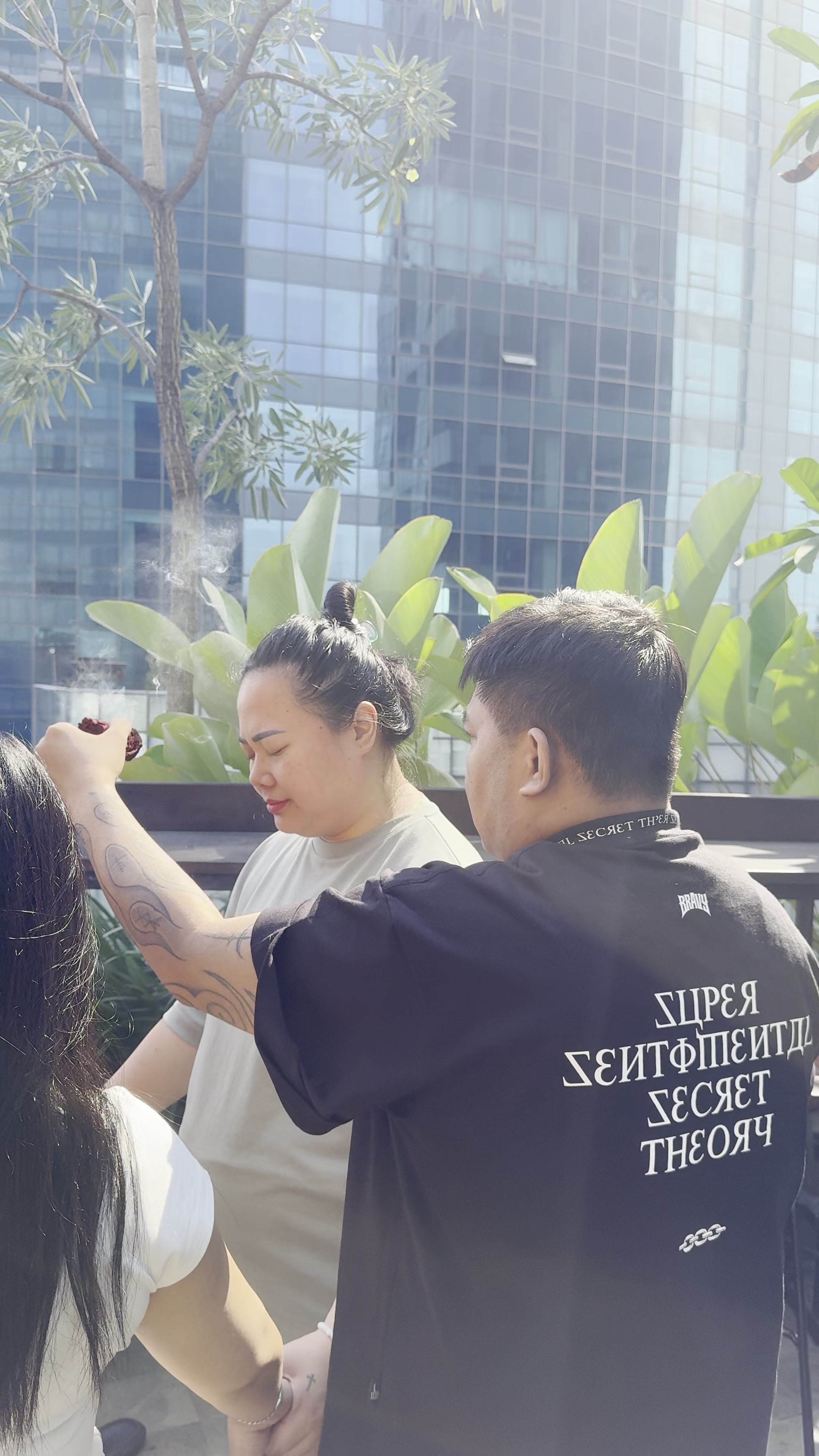 A grounding ritual moment from Healing Journey Indonesia